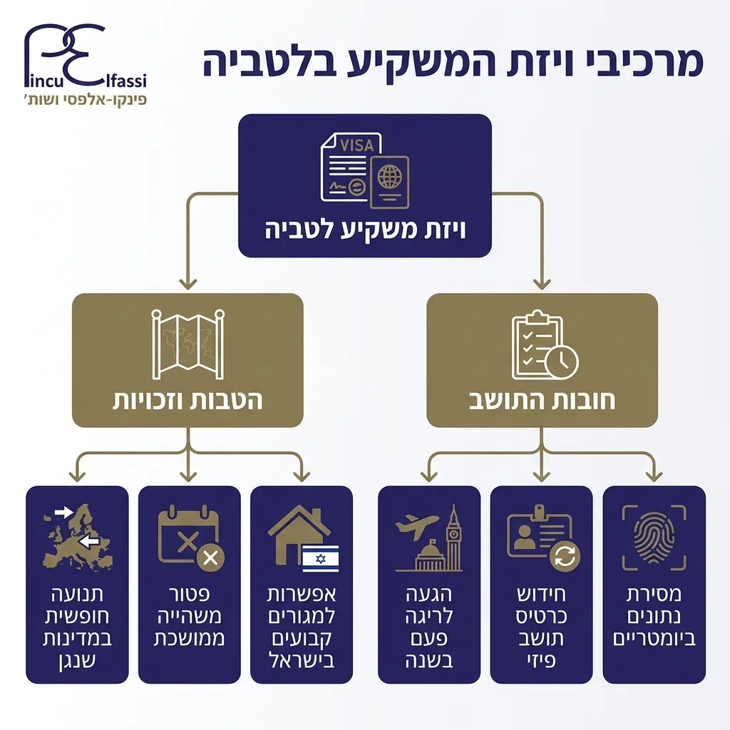 אינפוגרפיקה — מרכיבי ויזת המשקיע בלטביה: ויזת משקיע לטביה